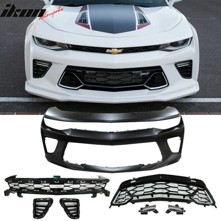 - Fits 16-18 Chevy Camaro SS 50th Anniversary Front Bumper Conversion With DRL PP