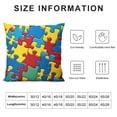 thumbnail image 5 of COMIO  Autism Awareness Pillow Covers,Autism Puzzle Throw Pillow Cases  Decorative Double-Sided Design Square Pillowcases  for Home Decor Living Room Sofa Bedroom Outdoor, 5 of 5