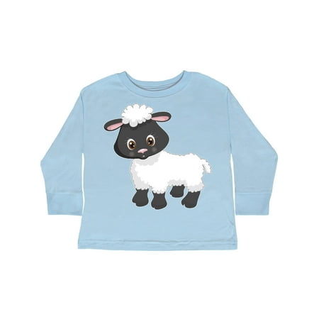 

Inktastic Cute White Lamb with Black Face Gift Toddler Boy or Toddler Girl Long Sleeve T-Shirt