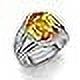 thumbnail image 3 of 4.25 Ratti Yellow Sapphire Stone Silver Plated Adjustable Ring Original And Certified Natural Pukhraj Gemstone Free Size Anguthi For Men And Women-B0CR2S, 3 of 6