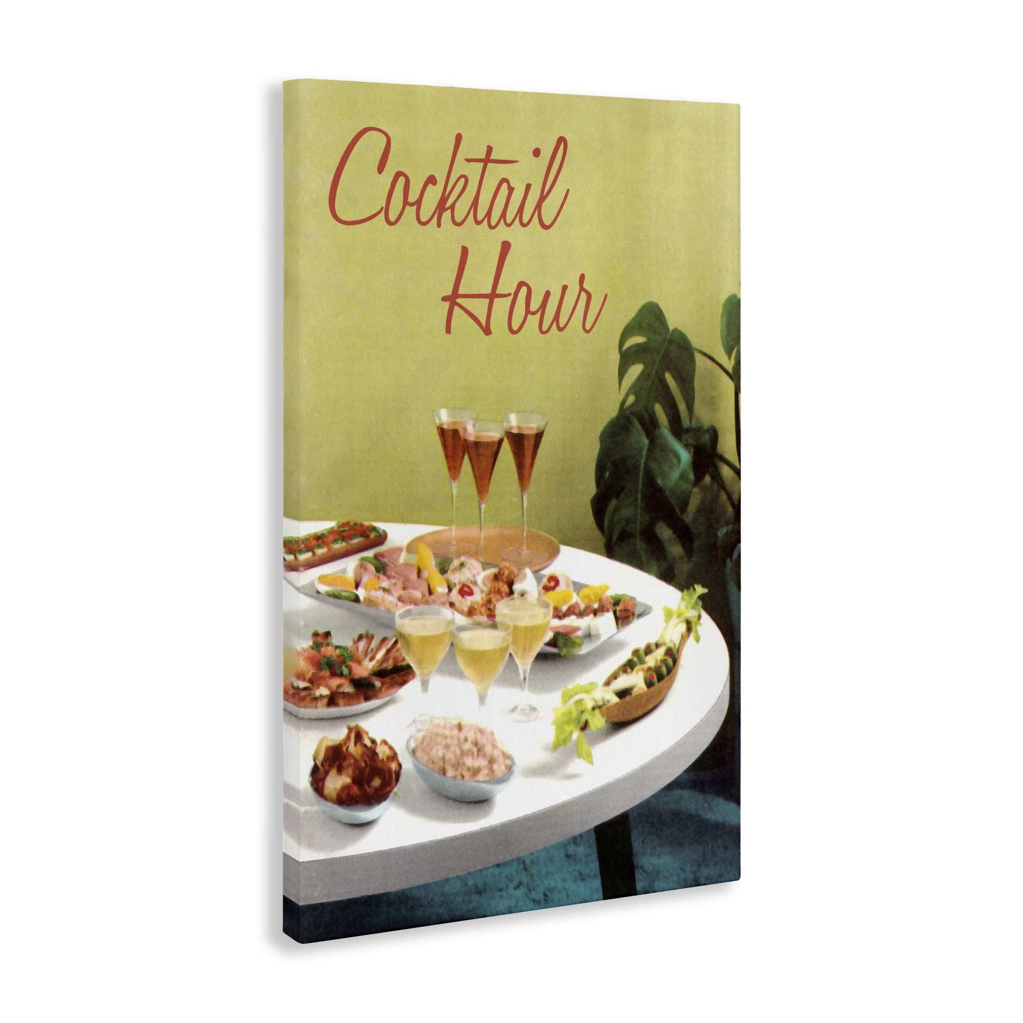 Stupell Industries Cocktail Hour Table Spread Canvas Wall Art, design by Tim Wright
