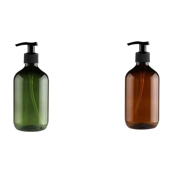 WHEANG Transparent PET Plastic Bottles With Black Screw Caps Recyclable 500 ML