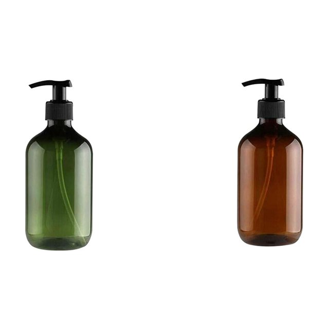 WHEANG Transparent PET Plastic Bottles With Black Screw Caps Recyclable 500 ML