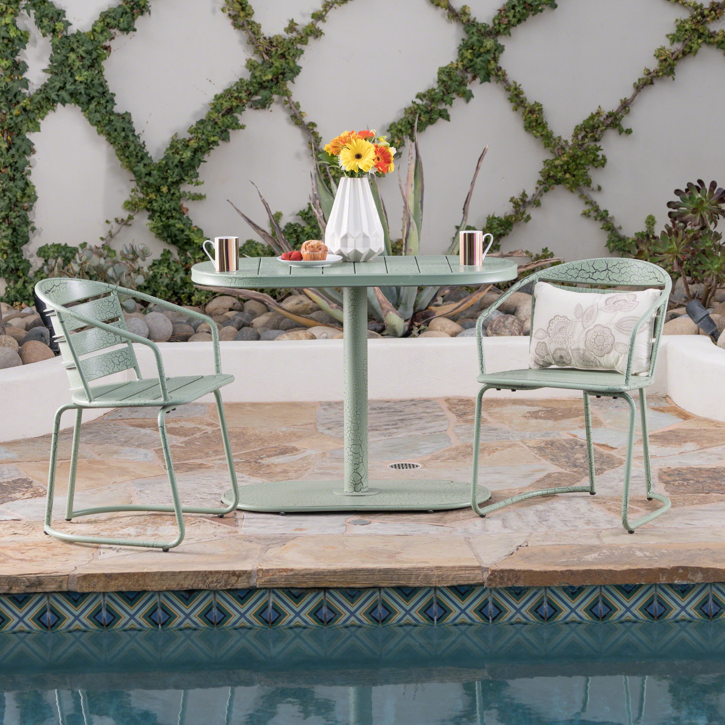 green bistro table