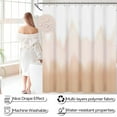 thumbnail image 6 of Bathroom Accessories Bathroom Sets with Shower Curtain and Rug, Black Waterproof Shower Curtain with Ultra Absorbent Rug Bathroom Accessories Set for Home Decor- Beige, 6 of 15