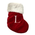 thumbnail image 5 of Kurt Adler 7 inch "L" Red Monogrammed Mini Christmas Stocking, 5 of 5