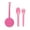 Pink, variant on OmieBox OmiePod Kids Utensils Set with Case - 2 Piece Plastic, Reusable Fork and Spoon Silverware with Pod for Kids, Travel, Lunch Boxes-Capri Blue by OmieLife
