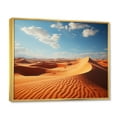 thumbnail image 2 of Designart "Golden Desert Beige and Blue Indian Art" Indian Floater Framed Wall Art Print, 2 of 7