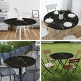 thumbnail image 5 of Golden Black Marble Round Table Cloth Cover Contrasting Classic Realistic Texture Tablecloth for Indoor Outdoor Picnic Party Fit for 40"-44" Round Tables, 5 of 6