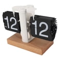 thumbnail image 1 of Horloge Numérique Rabattable, Horloge Rétro Moderne avec Base en Bois, Bouton de Réglage du Temps, Horloge à Engrenages Internes pour Salon Bureau Design Vintage Cadeau, 1 of 7