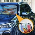 thumbnail image 3 of ALAZA Summer Flower Butterfly Pattern Car Windshield Sun Shade Foldable UV Ray Sunshade Visor Protector 53 x 23.5in, 3 of 8