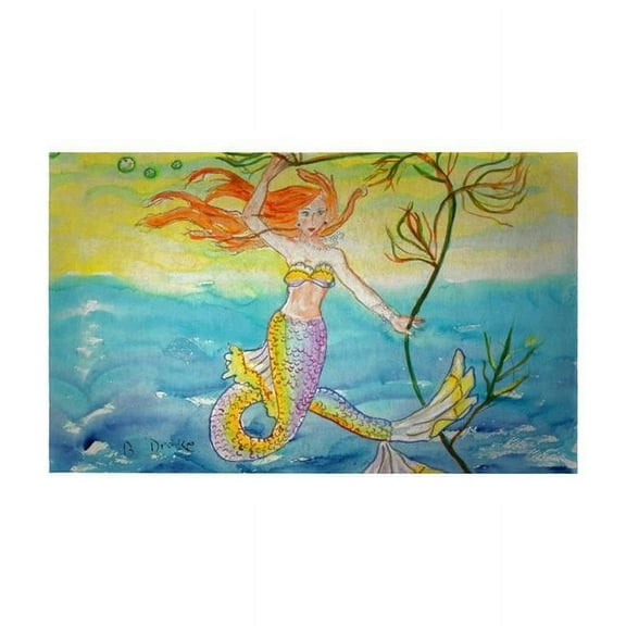 Betsy Drake DM373G Mermaid Door Mat - 30 x 50 in.