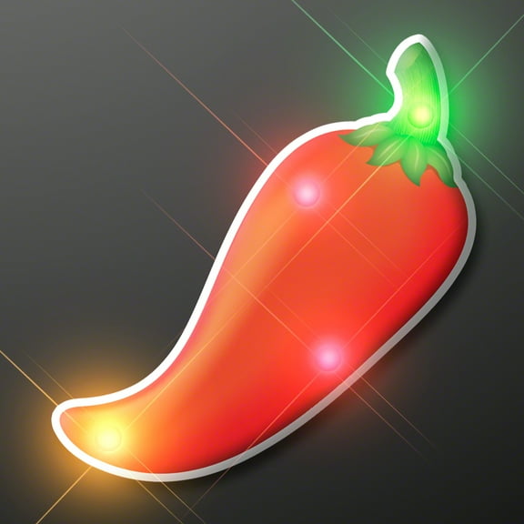FlashingBlinkyLights LED Chili Pepper Blinky Light Pins (Set of 25)