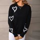 thumbnail image 5 of Suéter de cuello redondo para mujer, blusas estampadas de manga larga, jersey de cuello redondo, suéter de moda para mujer, top acrílico, 5 of 9