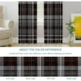 thumbnail image 3 of Grunge Vintage Art Plaid Blackout Window Curtains, Tartan Grey Thermal Insulated Curtains Grommet Top Window Drapes for Living Room, Bedroom 42"W x 108"L (Pack of 2), 3 of 6