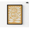 thumbnail image 2 of 70s Sprig IV by Emma Caroline, Retro Warm Nature Decor, Beige Leaves Print, Small Spa Wall Art, Vintage Orange Botanical Wall Art, 2 of 9