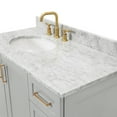 thumbnail image 4 of Ariel Taylor 43 In. Left Offset Single Oval Sink Vanity With Carrara White Marble 0.75In Countertop In Grey, 4 of 11