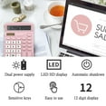 thumbnail image 6 of acdanc Basic Calculators, 12-Digit Portable Desk Calculator Battery and Solar Dual Power, with LCD Display and Sensitive Button, for Home Office College School Supplies, 6 of 8
