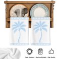 thumbnail image 5 of Sky Blue Palm Tree Kitchen Towels Set of 3, Summer Tropical Plants Leaves Absorbent Dish Towels for Kitchen, Microfiber Hand Towel, Quick Drying Tea Towel for Cleaning Decorative Dishcloths, 5 of 7