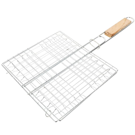WHAMVOX  Barbecue Net Picnic Supplies Outdoor Grill Accessories Square Tool Silver