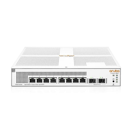 UPC: 0190017355221 | Aruba Instant On 1930 8-Port PoE Gb Ethernet 8xGE PoE (124W)  2X 1G SFP  L2+ Smart Switch US Cord (JL681A#ABA)