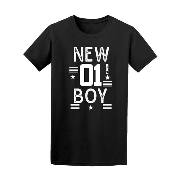 New Boy #1 Black Design Tee Men's -Image by Shutterstock