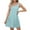 Mint Green, variant on OSOLU Dresses Solid Color Women Summer Fashion Casual Loose Sleeveless V Tie Pocket Dress Lovely Sundress Wedding Guest Dress