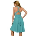 thumbnail image 6 of Vivian's Fashions Dress - Twist Wrap, 8 Ways to Wear (Lt Turquoise, Regular), 6 of 7