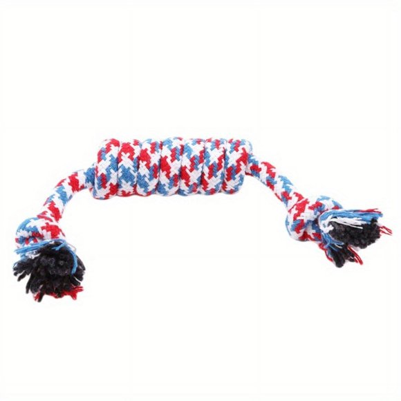 1pc Puppy Dog Pet Toy Cotton Braided Bone Rope Chew Knot Dog Toys Teething Toys