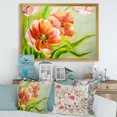 thumbnail image 3 of Designart 'Ancient Red Tulips Flowers II' Traditional Framed Art Print, 3 of 4