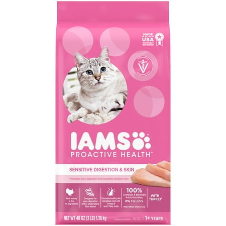 UPC: 0019014805105 | IAMS Proactive Health Turkey Dry Cat Food 3 lb Bag