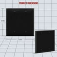 thumbnail image 2 of ENERLITES Blank Device Wall Plate, Glossy Finish, Standard Size 2-Gang 4.50" x 4.57", Polycarbonate Thermoplastic, 8802-BK, Black, 2 of 3
