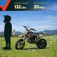 thumbnail image 2 of FRP OGM40 Kids Dirt Bike, 40CC 4-Stroke Dirt Bike for Kids, Gas Powered Off-Road Mini Bike with Front & Rear Disc Brake, Up to 20 Mph, Weight Support Up to 132 LBSï¼Yellowï¼, 2 of 8