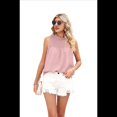 thumbnail image 2 of Camiseta Sin Mangas con Cuello con Volantes para Mujer, Rosa , Talla XXL, 2 of 10