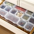 thumbnail image 6 of Spice Storage Box, Seasoning Organizer, Plastic Sealed Container, Transparent Spice Jars, for Kitchen Pantry Countertop Organization, Set of 6, by FAJHHA, 6 of 7