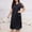 Black, variant on Bnwani Long Nightgowns for Women Homewear Strap Lace White Size S-4XL