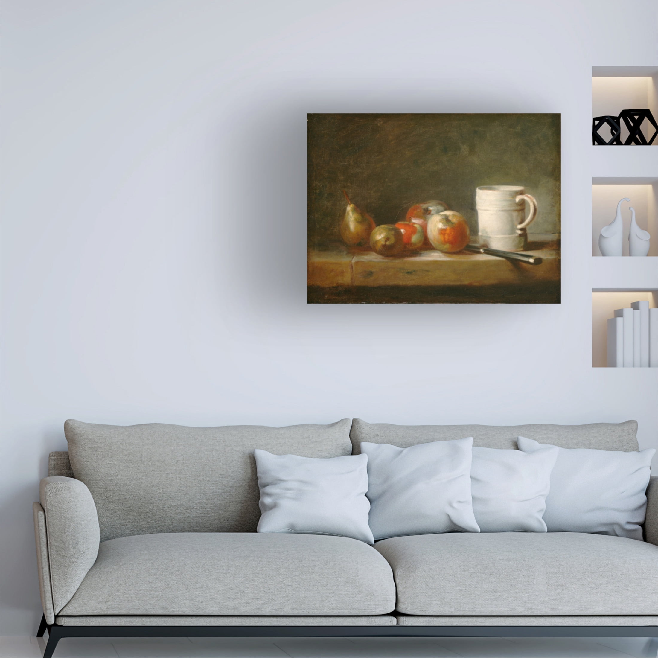 Jean-Baptiste Simeon Chardin 'Still Life with a White Mug, c. 1764' Canvas Art - 24 x 18 Inches