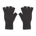 thumbnail image 3 of Gravity Threads Unisex Warm Half Finger Stretchy Knit Fingerless Gloves, Black, 3 of 5