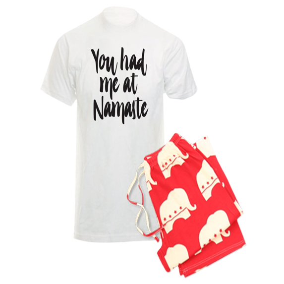 CafePress - You Had Me At Namaste - Men's Light Pajamas
