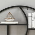 thumbnail image 4 of Noble House Liv Industrial Circular Firwood Hanging Wall Shelf, Gray and Pewter, 4 of 7