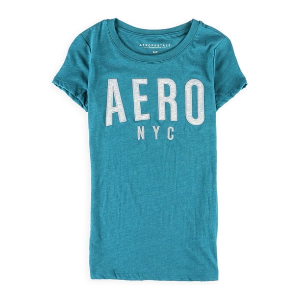 Camiseta gráfica con relleno de jersey para mujer de Aeropostale, verde, grande Aeropostale Camiseta gráfica