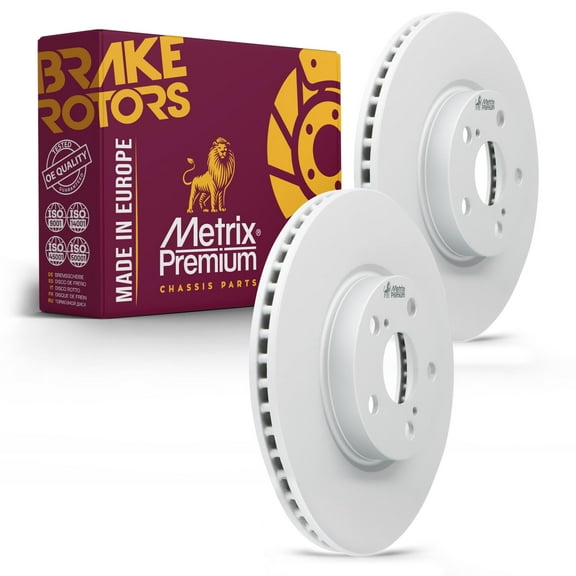 Metrix Premium Chassis Parts - 10.83 inch (275mm) 2 PC Front Coated Vented Disc Brake Rotor Fits 2008-2014 Scion xD, 2009-2010 Pontiac Vibe, 2009-2019 Toyota Corolla, 2009-2014 Matrix, 980629FZN