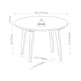 thumbnail image 4 of Table à Manger Ronde Japandi en Bois de 45 Po - Chêne Anglais, 4 of 9