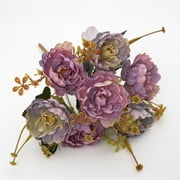 JDEFEG Day Of The Flowers Artificial Flower Heads Bouquet Artificial Silk 7 Peony Home Flower Decoration Artificial Flowers Baby Flowers Purple
