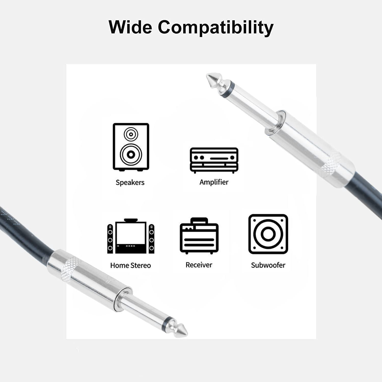 MK Audio MKQQM50 1/4" to 1/4" 50 FT. Wire PA DJ Pro Audio Speaker Cable