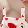 thumbnail image 6 of CAUYDY Toddler Baby Girls Short Sleeve Romper Suspender Overall Dress 2 Piece Outfits Set With Headband for Newborn Kid Girl 6 9 12 18 Months Summer Clothes (Sizes 0-3 Months,F2-Red), 6 of 9