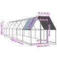 thumbnail image 4 of vidaXL Cage à Poulet Extérieure 2x12x2 m Acier Galvanisé, 4 of 4