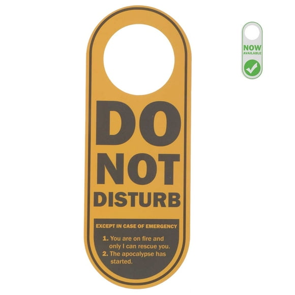 Etiqueta de puerta de doble cara, letrero de "No molestar", colgador para pomo de puerta de hotel
