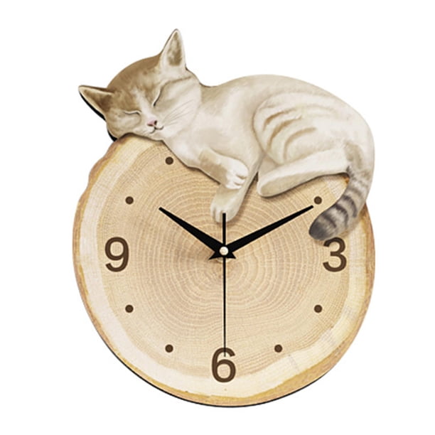 Reloj de pared con diseño de gato, moderno y elegante, decorativo, para cocina y interior. M
