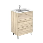 ROYO USA 24" VITALE 3 DRAWER BEIGE NATURE WITH CERAMIC TOP